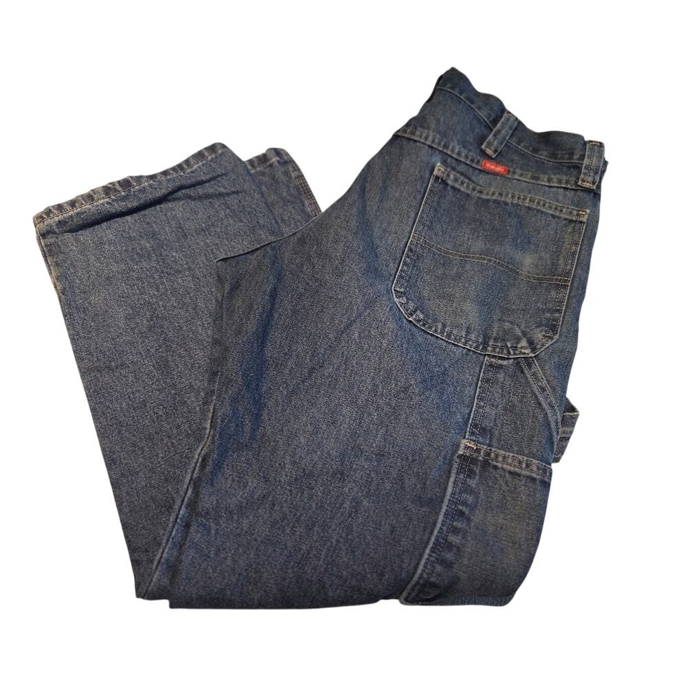 Vtg Wrangler Carpenter Jeans Size 34x30 Wide Leg Baggy Y2K